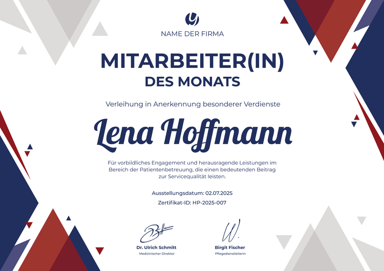 Professionelle klassische Mitarbeiter des Monats Vorlage Professionelle klassische Mitarbeiter des Monats Vorlage