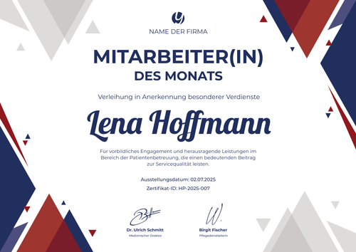 Professionelle Mitarbeiter des Monats Vorlage – Querformat Professionelle Mitarbeiter des Monats Vorlage – Querformat