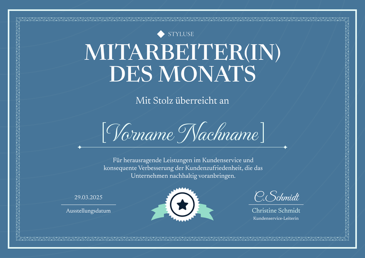 Formelle traditionelle Mitarbeiter des Monats Vorlage Formelle traditionelle Mitarbeiter des Monats Vorlage