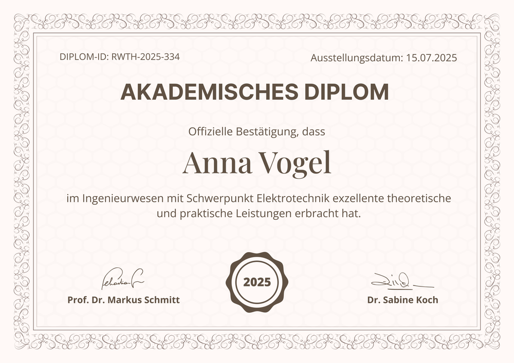 Verzierte Diplom Vorlage – Querformat Verzierte Diplom Vorlage – Querformat