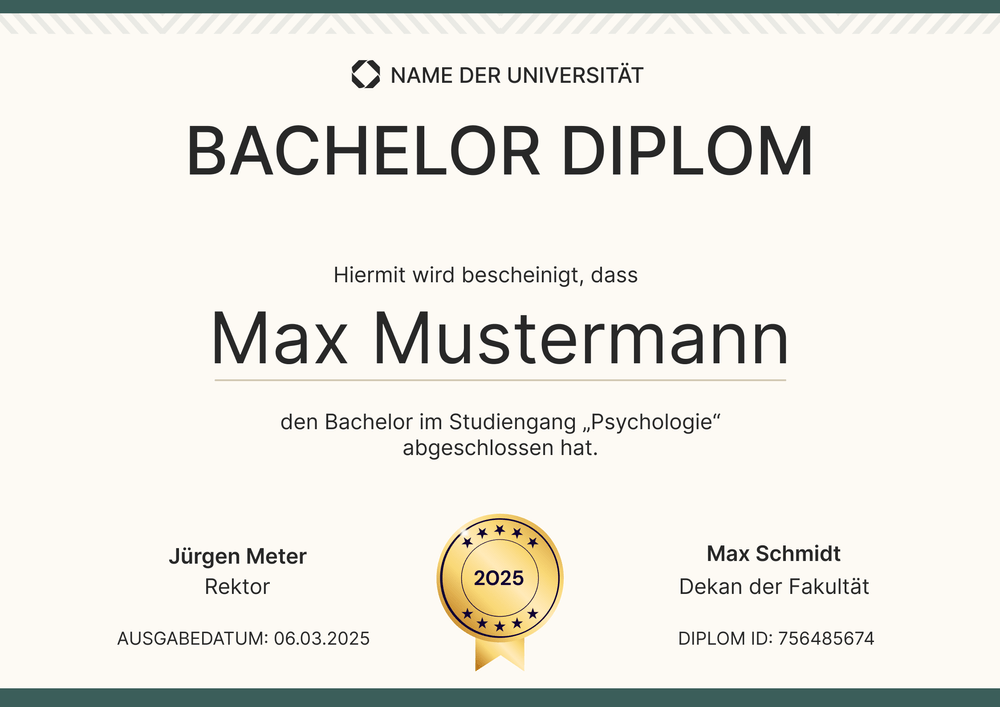 Akademische Diplom Vorlage – Querformat Akademische Diplom Vorlage – Querformat