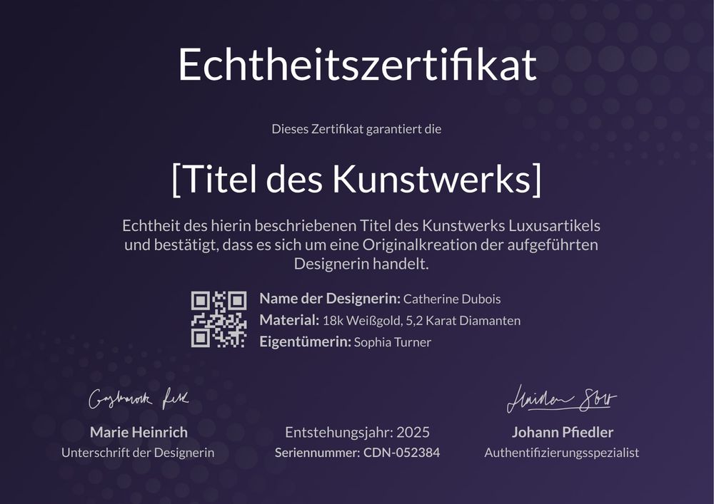 Kostenlose professionelle Echtheitszertifikat Kunst Vorlage – Querformat Kostenlose professionelle Echtheitszertifikat Kunst Vorlage – Querformat