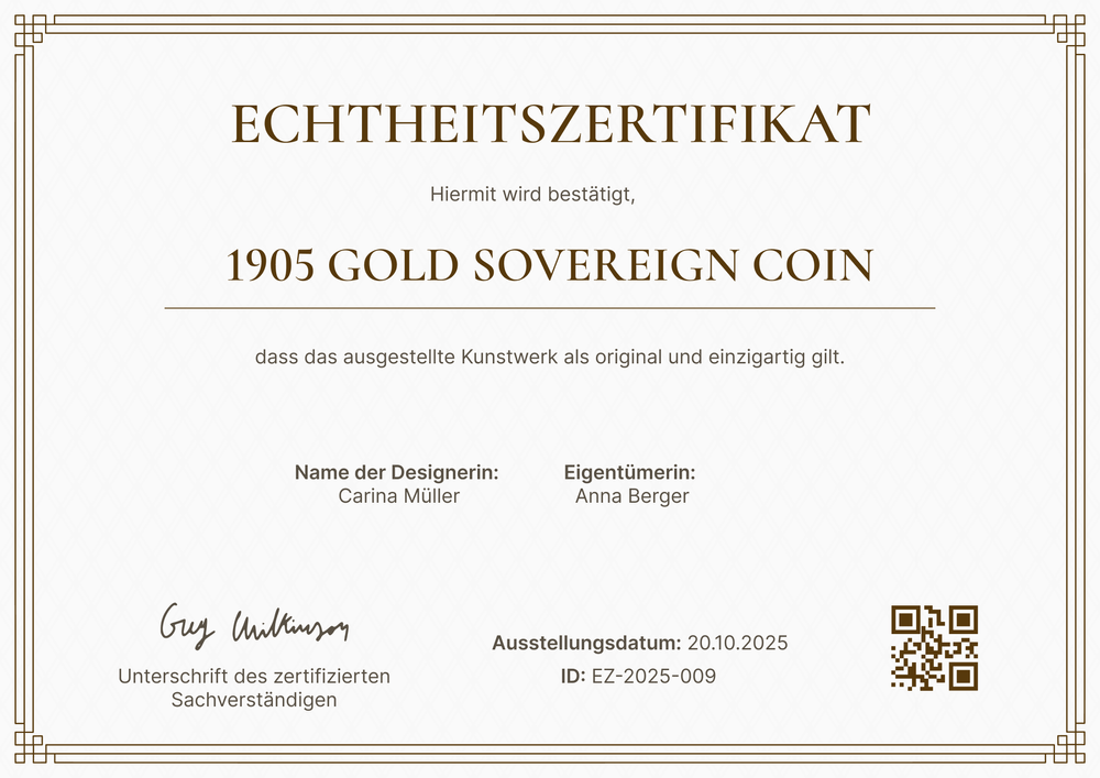 Elegante Echtheitszertifikat Kunst Vorlage – Querformat Elegante Echtheitszertifikat Kunst Vorlage – Querformat