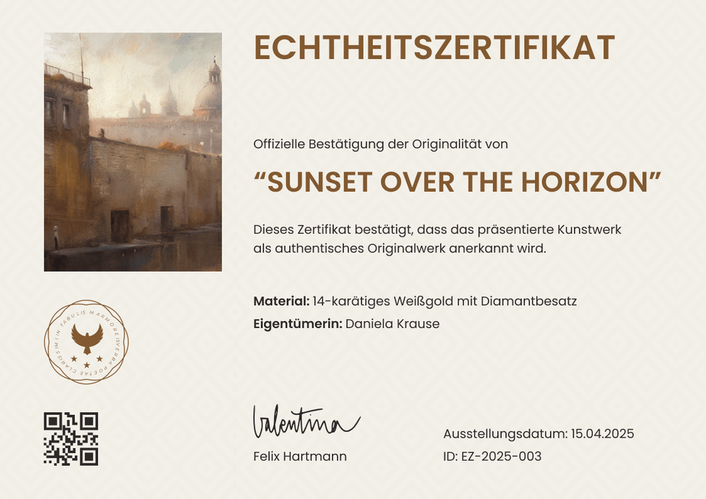 Schlichte Echtheitszertifikat Kunst Vorlage – Querformat Schlichte Echtheitszertifikat Kunst Vorlage – Querformat