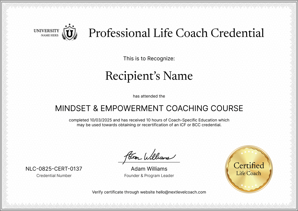 Free Life Coaching Certificate Template - Landscape Free Life Coaching Certificate Template - Landscape