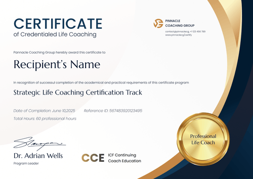Free Editable Life Coaching Certificate Template - Landscape Free Editable Life Coaching Certificate Template - Landscape