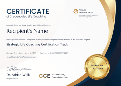 Free Editable Life Coaching Certificate Template - Landscape Free Editable Life Coaching Certificate Template - Landscape