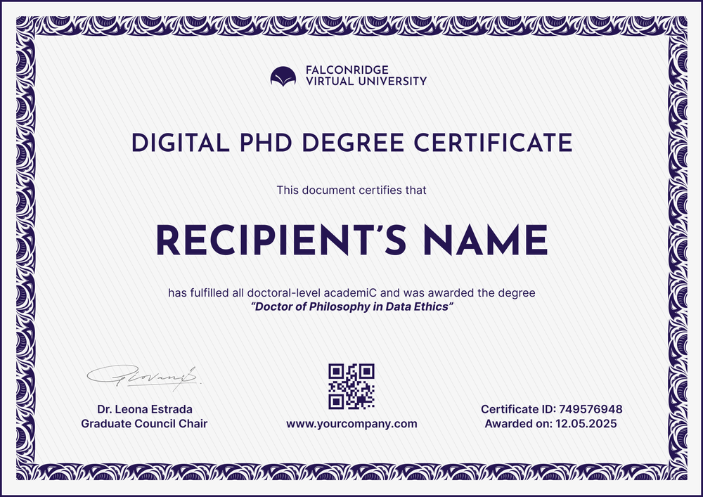 Majestic PhD Certificate Template – Landscape Majestic PhD Certificate Template – Landscape