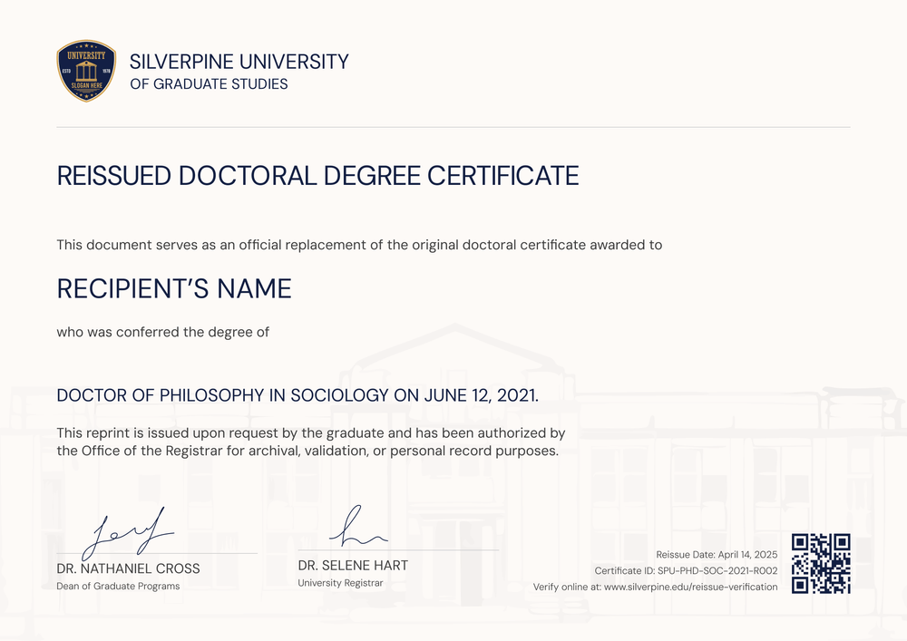 Professional PhD Certificate Template – Landscape Professional PhD Certificate Template – Landscape