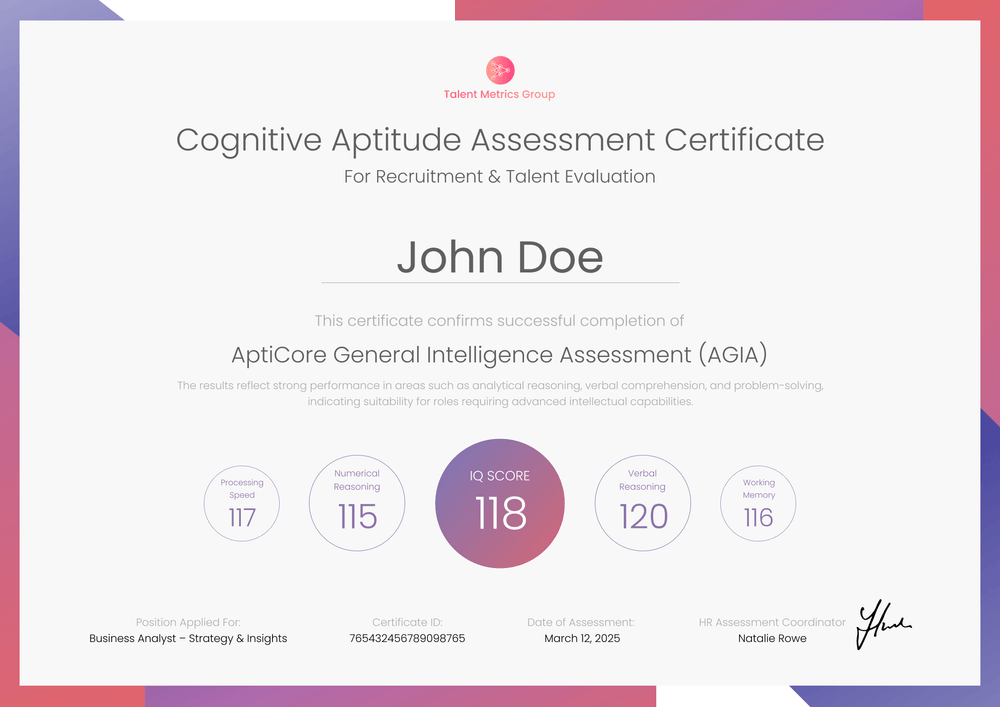IQ Certificate Template – Landscape IQ Certificate Template – Landscape