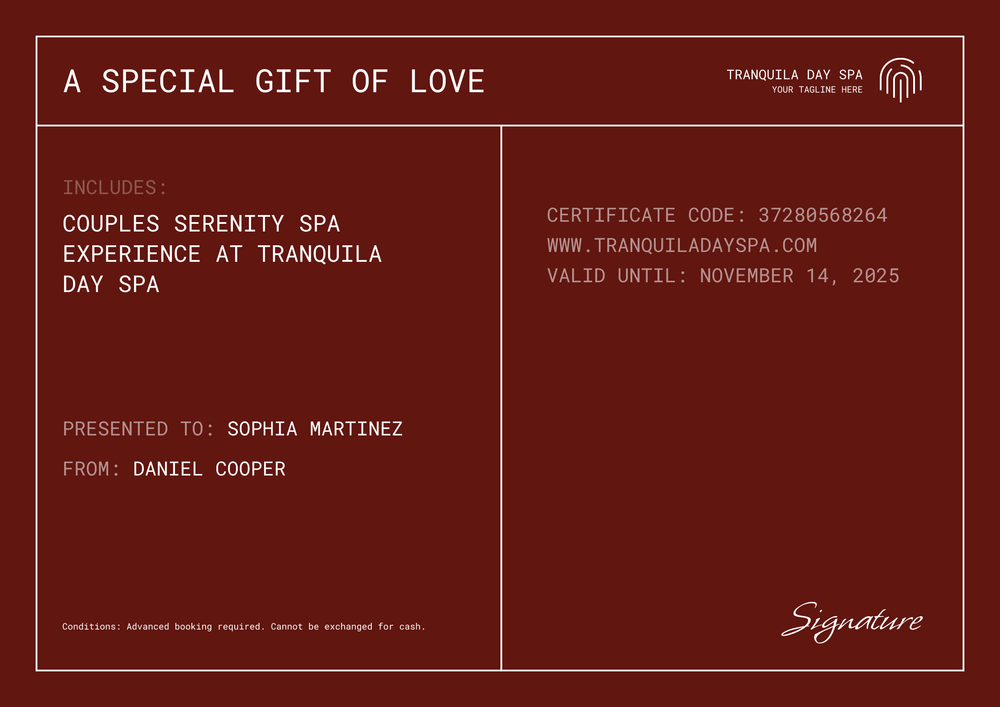 Free Raw Spa Gift Certificate Template – Landscape Free Raw Spa Gift Certificate Template – Landscape