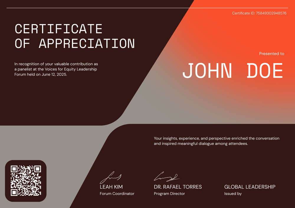 Free Gradient Appreciation Certificate for Speakers – Landscape Free Gradient Appreciation Certificate for Speakers – Landscape