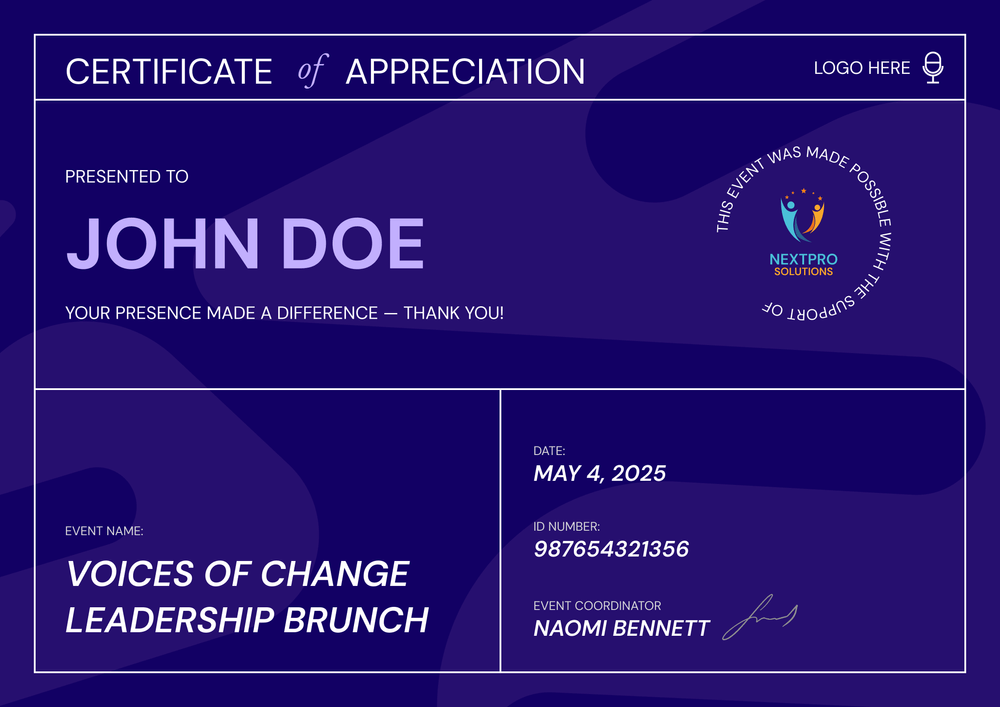 Free Dynamic Appreciation Certificate for Speaker – Landscape Free Dynamic Appreciation Certificate for Speaker – Landscape