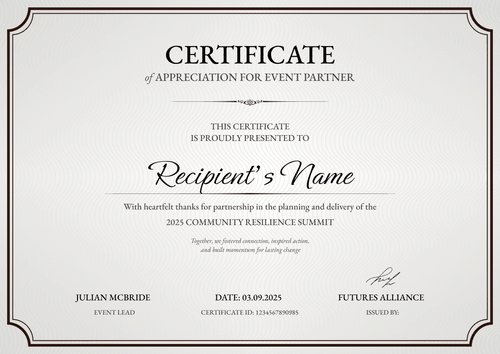 Free Classic Appreciation Certificate Template – Landscape Free Classic Appreciation Certificate Template – Landscape