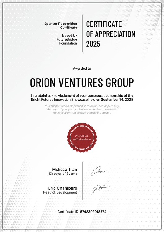 Free Calm Sponsor Certificate Template – Portrait Free Calm Sponsor Certificate Template – Portrait