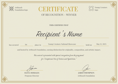 Winner Certificate Template – Landscape Winner Certificate Template – Landscape