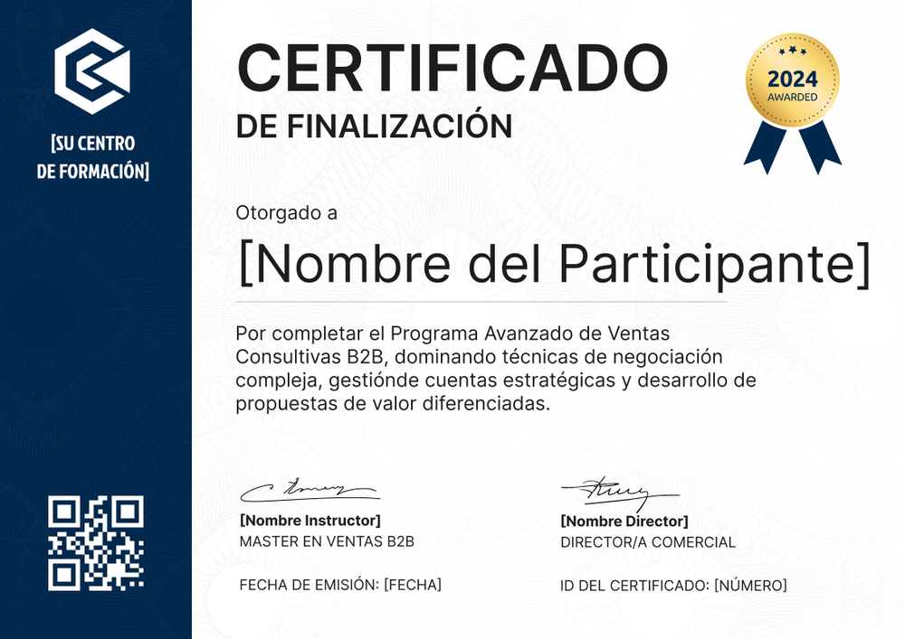 Plantilla certificado de finalización pulida – Horizontal Plantilla certificado de finalización pulida – Horizontal