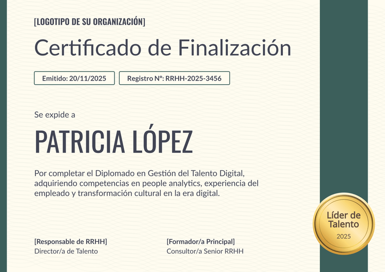 Plantilla certificado de finalización inspiradora y profesional Plantilla certificado de finalización inspiradora y profesional