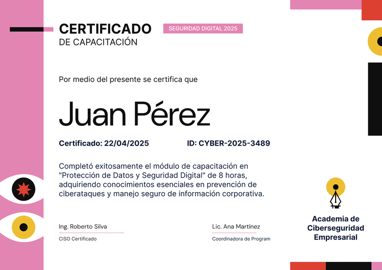 Modelo de certificado de capacitación creativo y moderno Modelo de certificado de capacitación creativo y moderno