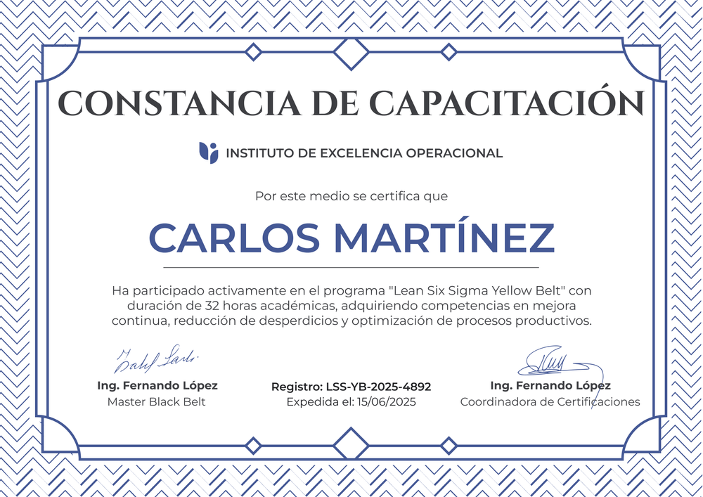Modelo de certificado de capacitación enmarcado – Horizontal Modelo de certificado de capacitación enmarcado – Horizontal