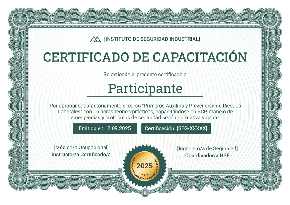 Crea tu modelo de certificado de capacitación decorativo gratis - Horizontal Crea tu modelo de certificado de capacitación decorativo gratis - Horizontal