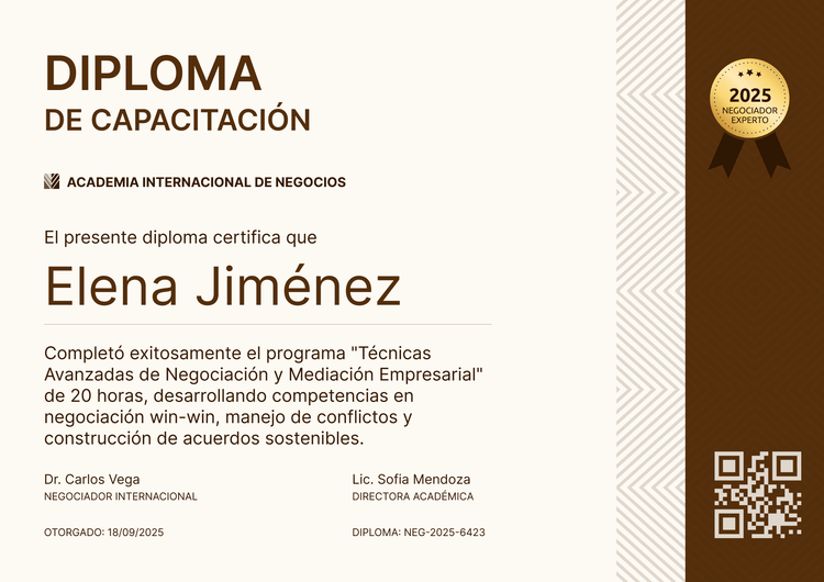 Modelo de certificado de capacitación profesional y sobrio Modelo de certificado de capacitación profesional y sobrio