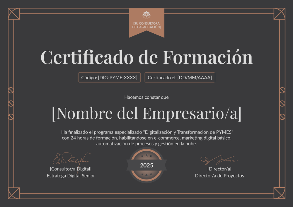 Reconoce con modelo de certificado de capacitación profesional - Horizontal Reconoce con modelo de certificado de capacitación profesional - Horizontal