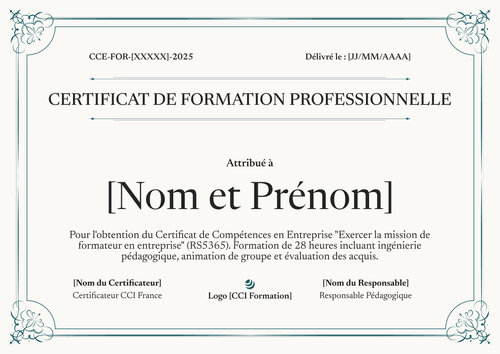 Modèle de certificat de formation simple et élégant – Paysage Modèle de certificat de formation simple et élégant – Paysage
