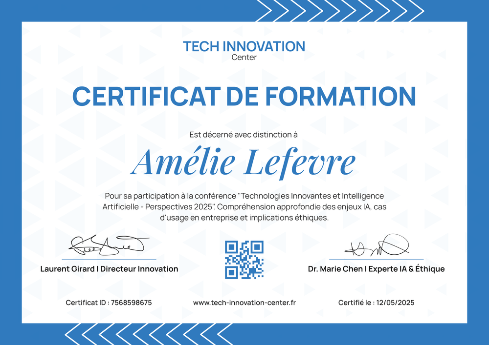 Modèle de certificat de formation classe – Paysage Modèle de certificat de formation classe – Paysage