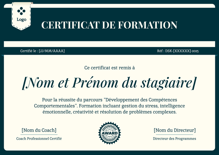 Modèle certificat de réalisation formation académique et formel Modèle certificat de réalisation formation académique et formel