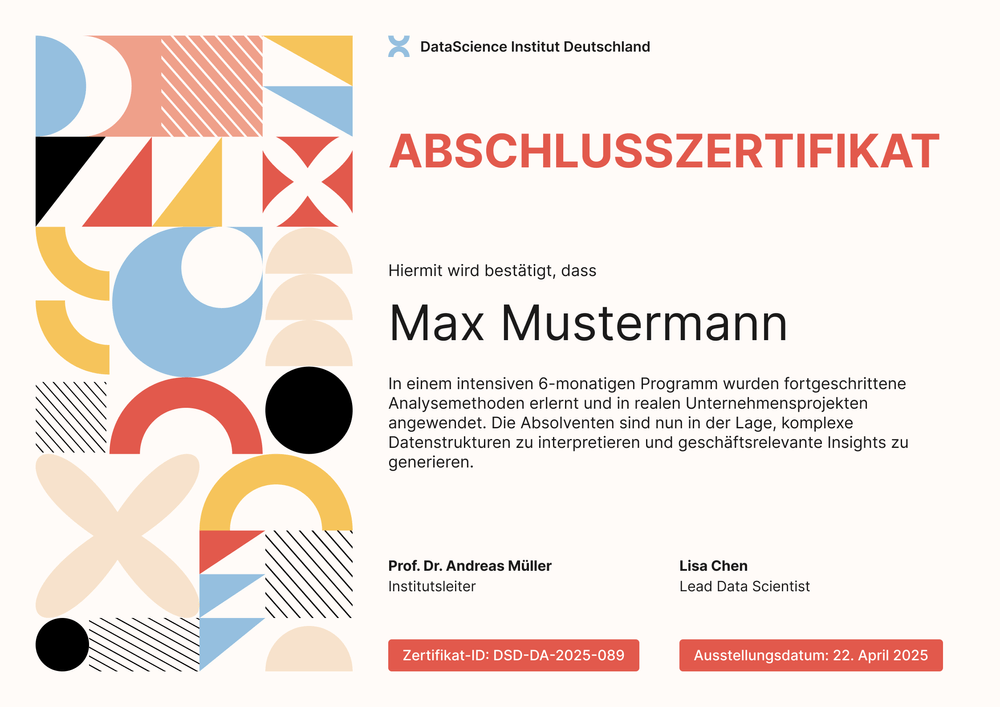 Moderne Abschlusszertifikat Vorlage – Querformat Moderne Abschlusszertifikat Vorlage – Querformat