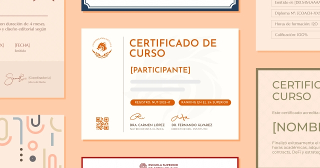 15 modelos de certificados de cursos gratis para editar