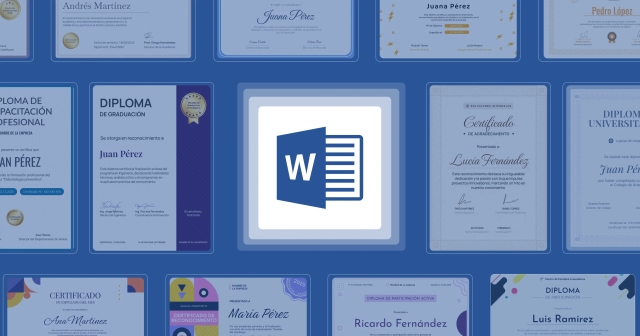 23 diplomas para editar en Word gratis en 2026 (+certificados)