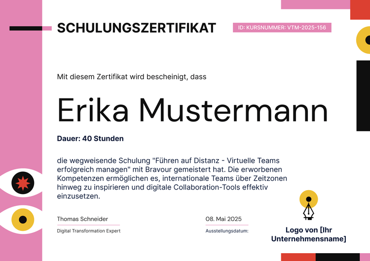 Kreative moderne Schulungszertifikat Vorlage Kreative moderne Schulungszertifikat Vorlage