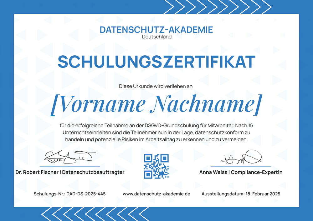 Klassische schlichte Schulungszertifikat Vorlage – Querformat Klassische schlichte Schulungszertifikat Vorlage – Querformat