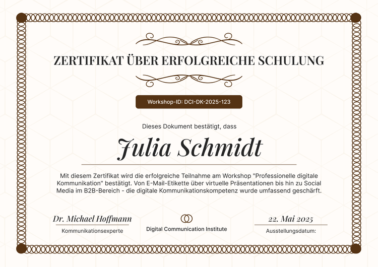 Detaillierte formelle Schulungszertifikat Vorlage Detaillierte formelle Schulungszertifikat Vorlage