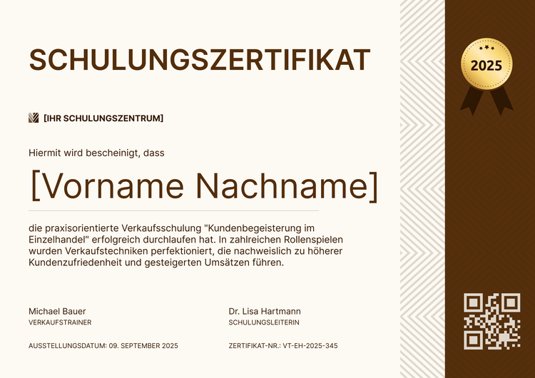 Ordentliche professionelle Schulungszertifikat Vorlage Ordentliche professionelle Schulungszertifikat Vorlage