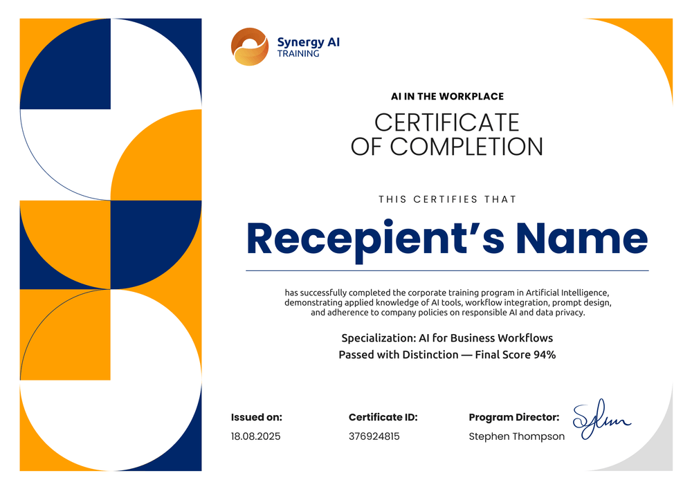 Free Modern AI Certificate Template - Landscape Free Modern AI Certificate Template - Landscape