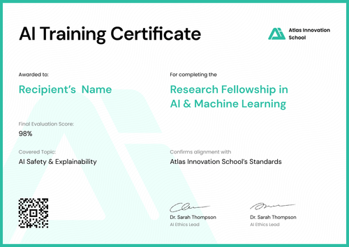 Professional AI Certificate Template – Landscape Professional AI Certificate Template – Landscape