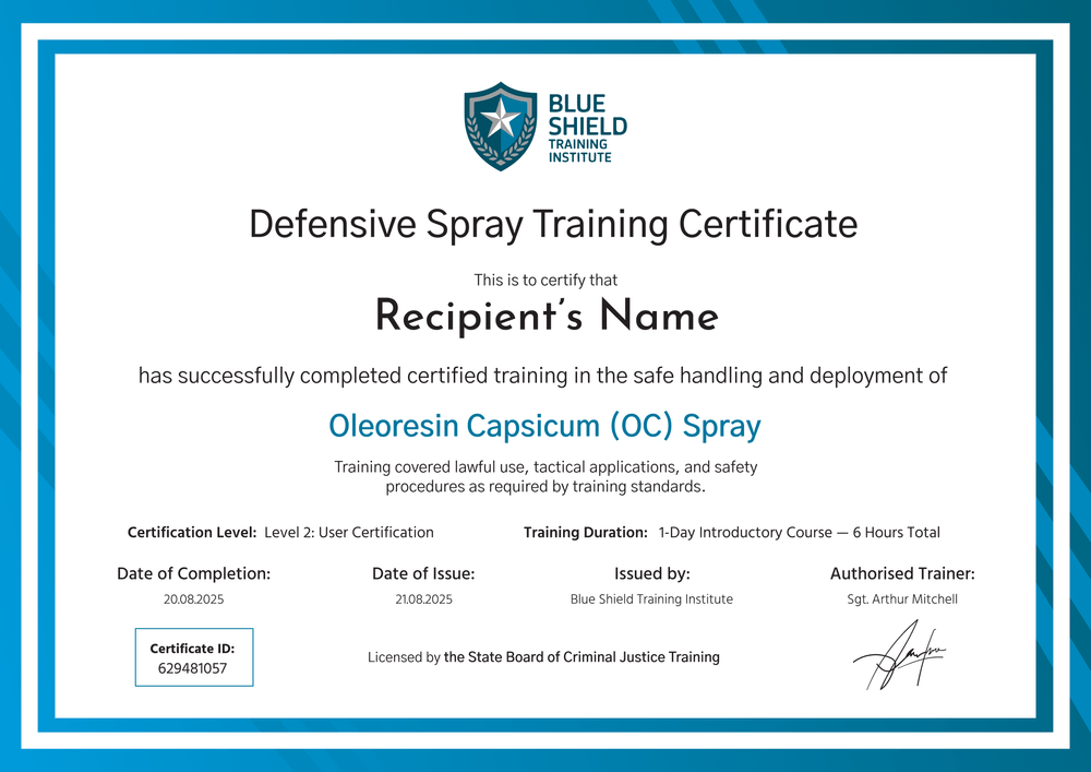 Free Framed OC Certification Template - Landscape Free Framed OC Certification Template - Landscape