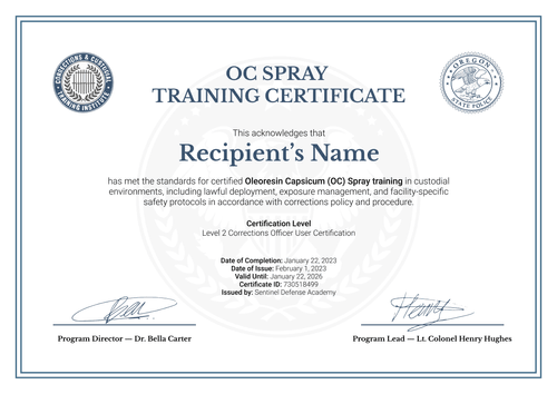 Free Minimal OC Spray Certificate Template – Landscape Free Minimal OC Spray Certificate Template – Landscape