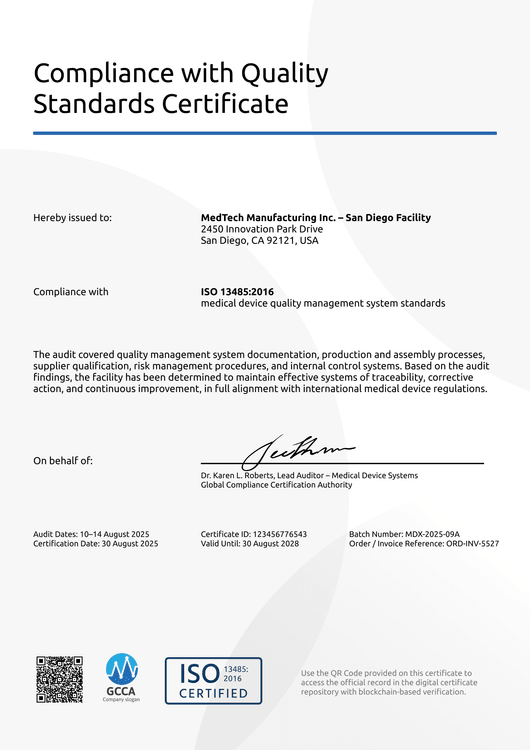 Certificate of Quality Template – Portrait Certificate of Quality Template – Portrait