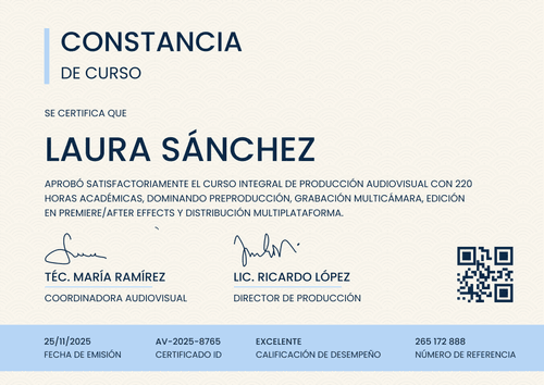 Modelo de certificado de curso moderno y refinado – Horizontal Modelo de certificado de curso moderno y refinado – Horizontal