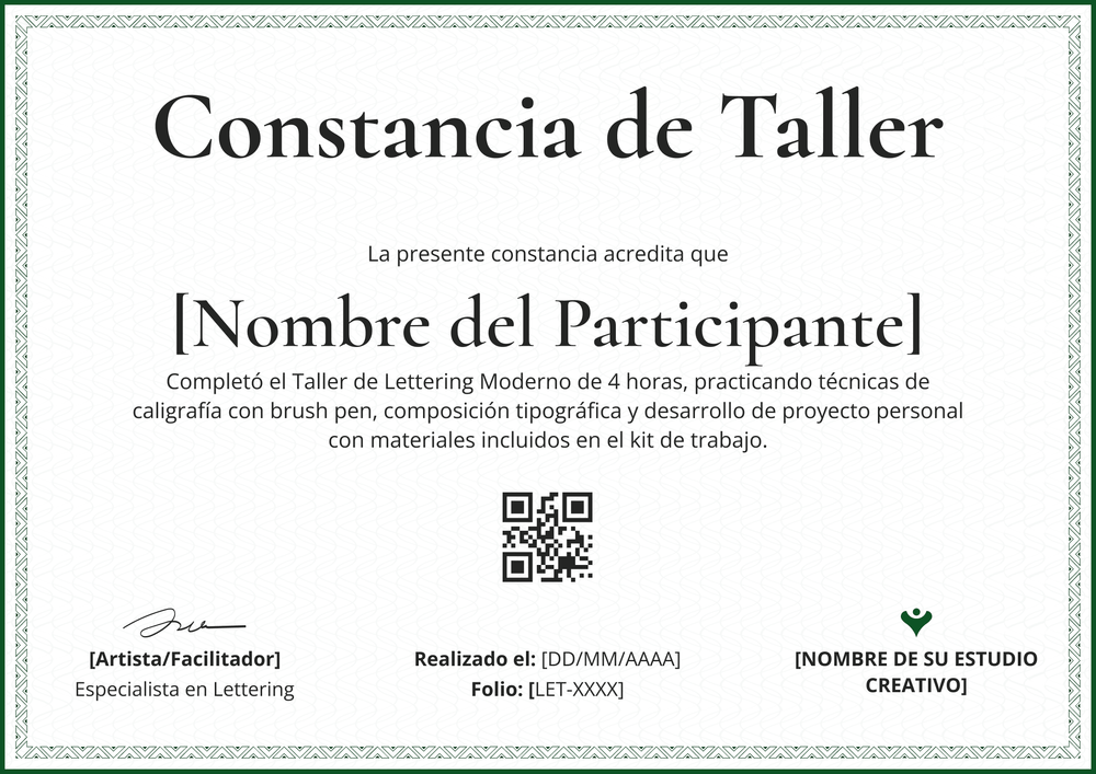 Personaliza tu modelo de certificado de taller simple y gratis - Horizontal Personaliza tu modelo de certificado de taller simple y gratis - Horizontal