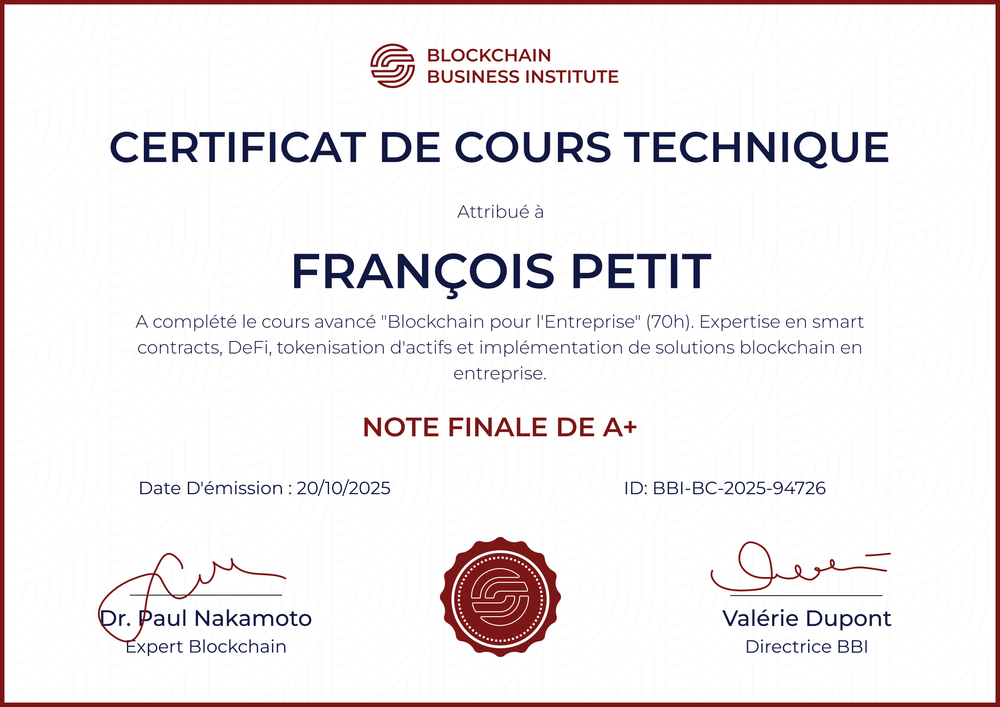 Modèle certificat de cours minimaliste et formel – Paysage Modèle certificat de cours minimaliste et formel – Paysage