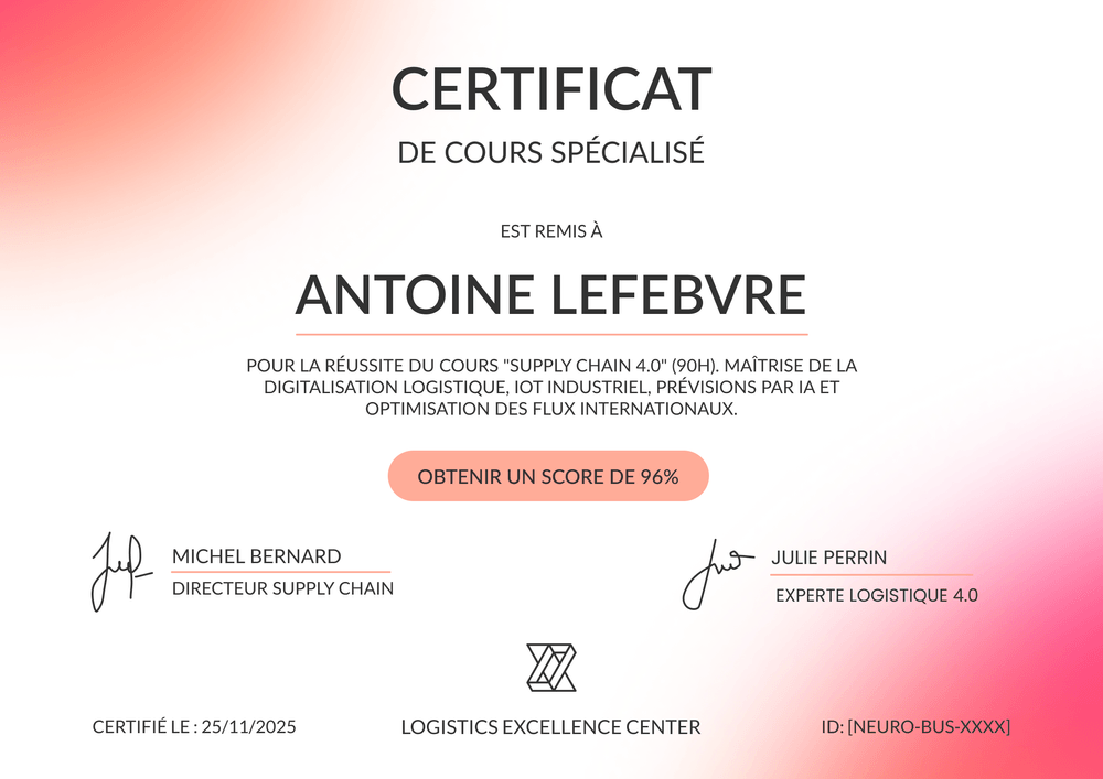 Modèle de certificat de cours digital – Paysage Modèle de certificat de cours digital – Paysage