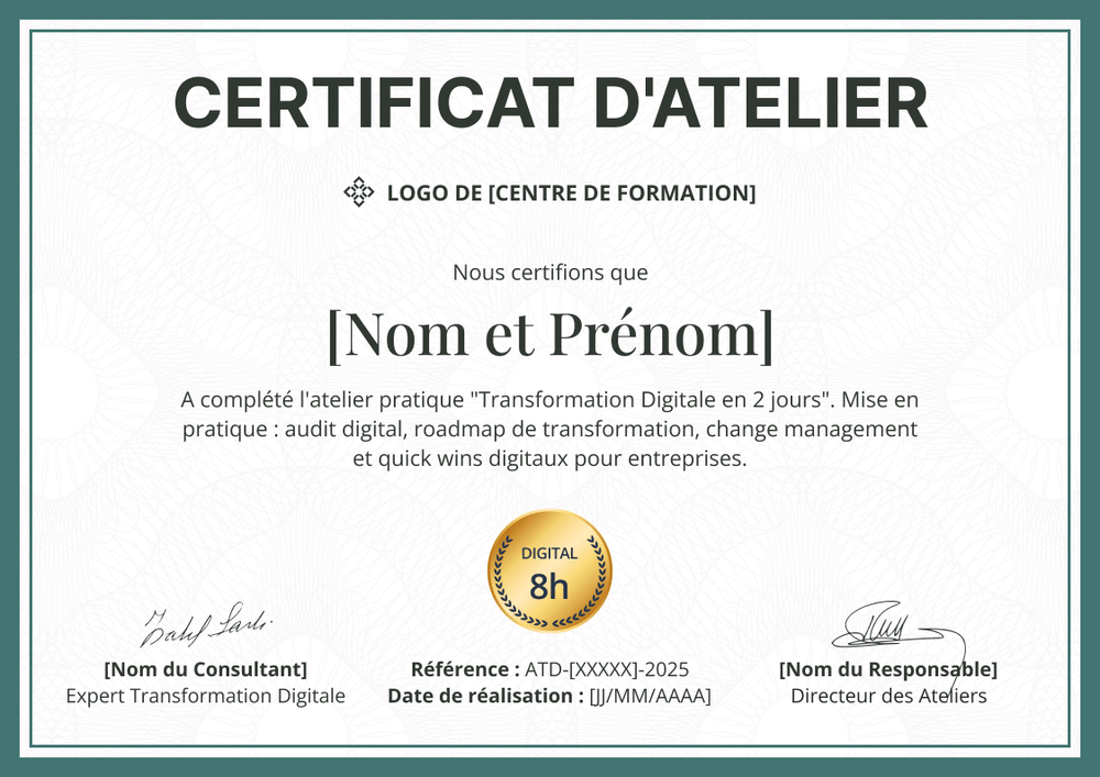 Certificat atelier flexible – Paysage Certificat atelier flexible – Paysage