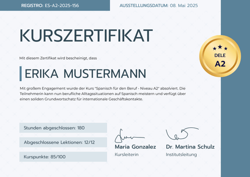 Kurszertifikat Vorlage – Querformat Kurszertifikat Vorlage – Querformat
