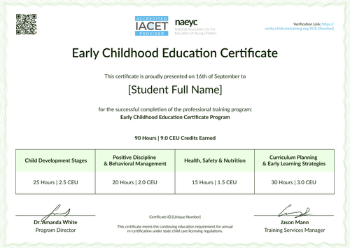 Online Editable Child Care Certificate – Landscape Online Editable Child Care Certificate – Landscape