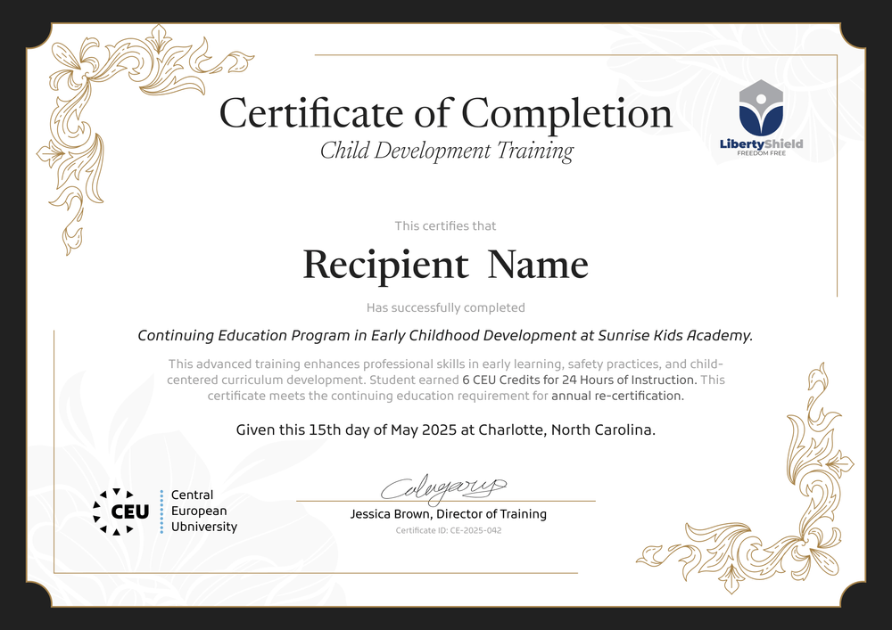 Editable Child Care Certificate Template – Landscape Editable Child Care Certificate Template – Landscape